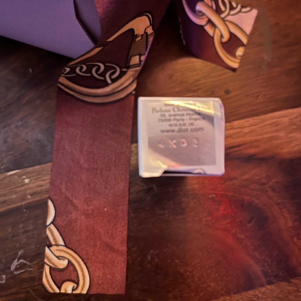 Authentic Christian Dior Mini Tote Bag with Printed Silk Twilly - Picture 12 of 16